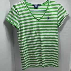 Ralph Lauren Blue Label Striped V-Neck Tee